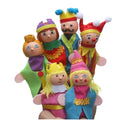 6 Stück König und Königin Fingerpuppen Märchenerzähl-Puppen für Kinder 0-3 Jahre