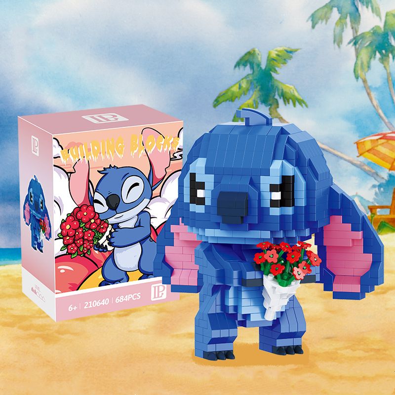 Lustige Disney Lilo und Stitch Mini-Bausteine Bestseller Stitch Mini-Bausteine DIY Gitarre Buchspielzeug Geschenke für Kinder