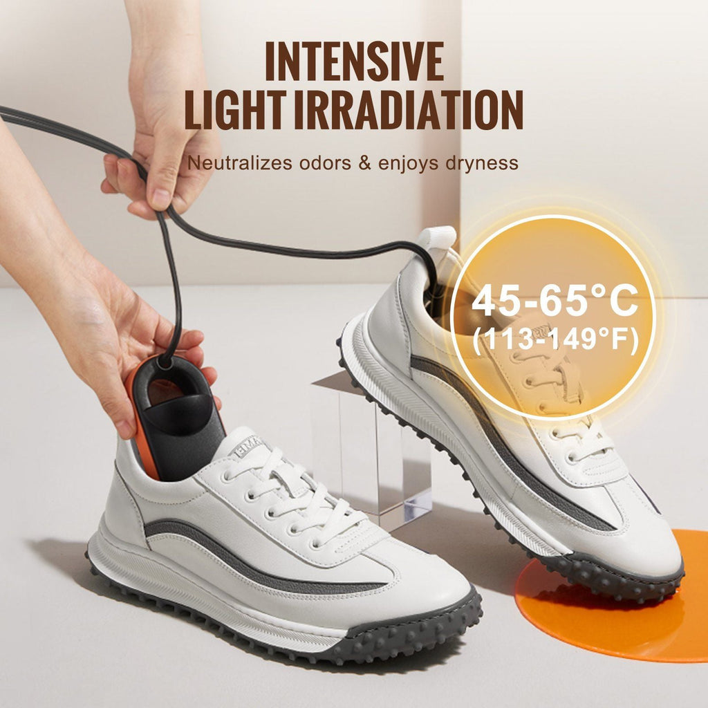VEVOR Stiefeltrockner Schuhtrockner, tragbarer Schuhtrockner mit automatischer Temperaturregelung für Regenzeit und Winterreisen, ausziehbarer Stiefelwärmer, feuerfeste Trocknung für Schuhe, Handschuhe, Socken