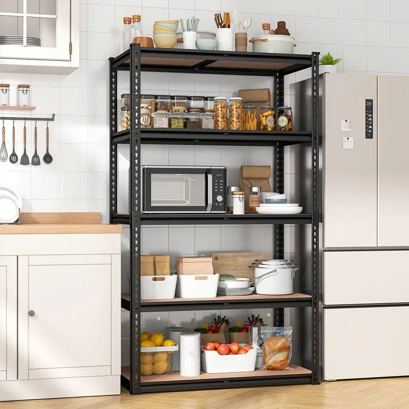 5-stöckiges Metallregal für die Garage, verstellbares Lagerregal 90 cm B x 183 cm H x 40 cm T, Mehrzweck-Organizer für Garage, Keller, Hauswirtschaftsraum und Lagerräume