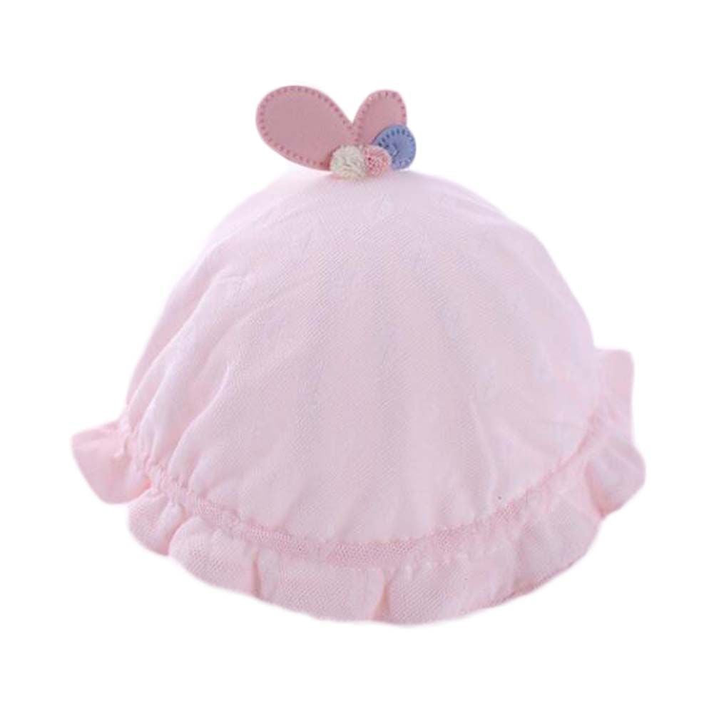 Rosa süße Baby-Winter-/Herbstmütze, Kleinkindermütze für Mädchen und Jungen, Baumwoll-Babymütze, 0-3 Monate