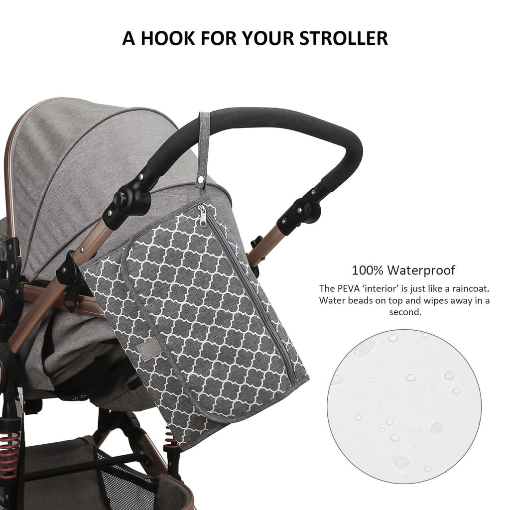 Wickelunterlage für Babys, Mutter-Kind-Reise-Wickelunterlage, tragbar, wasserdicht, multifunktional, Feuchttücher-Tasche, Wickeltaschen-Zubehör