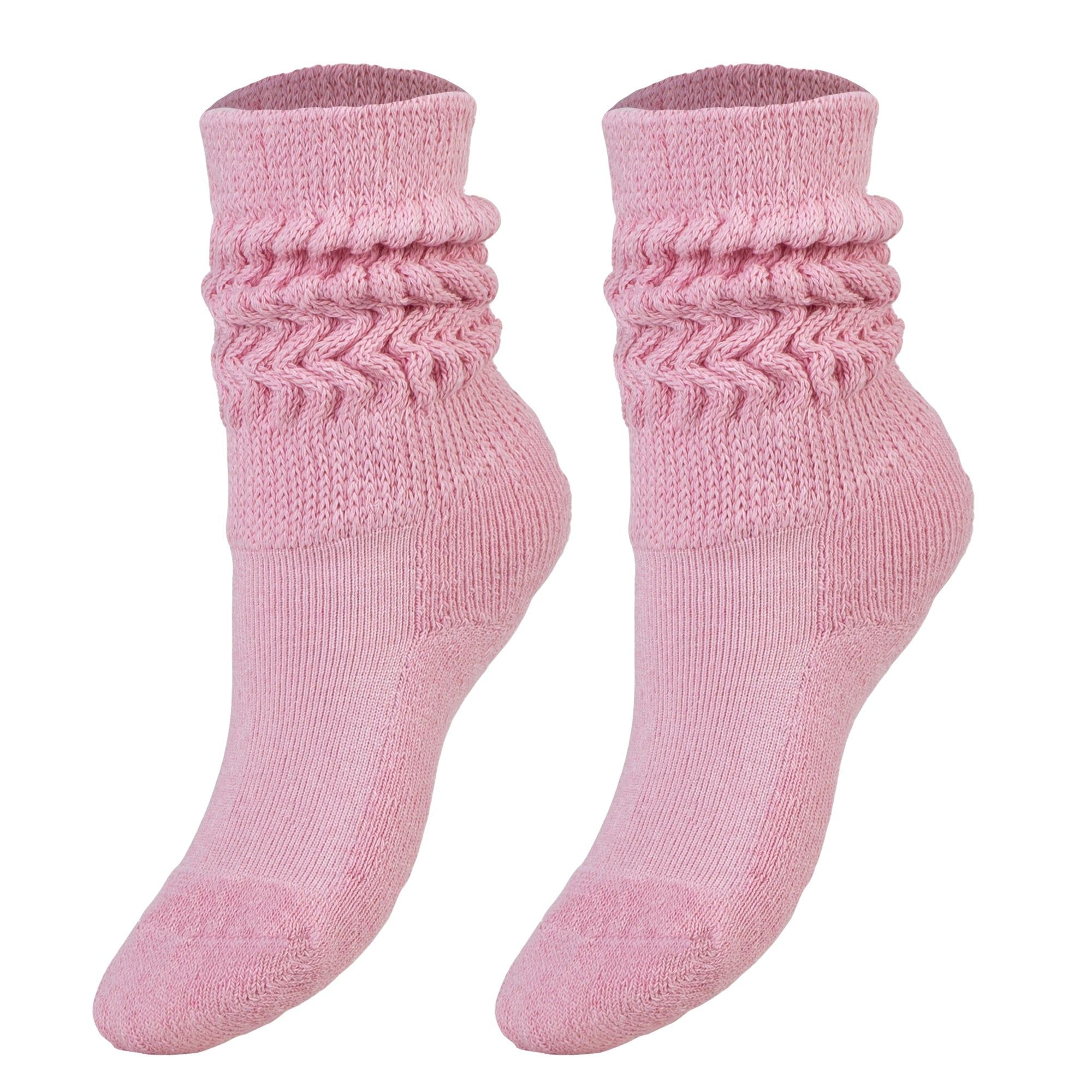 Rosa Kinder-Socken (Slouch Socks), 1 Paar, Baumwolle, kniehoch