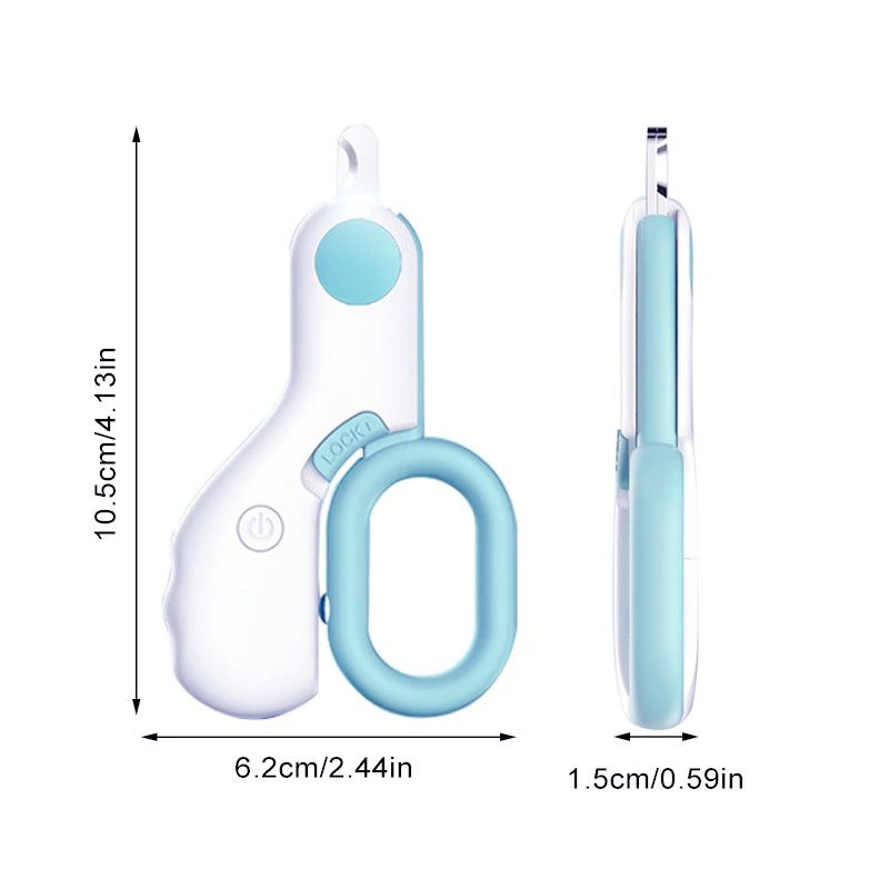 Coupe-ongles pour animaux de compagnie chiens et chats ; Coupe-ongles pour chiens avec lumières LED ; Outils professionnels de toilettage et de beauté