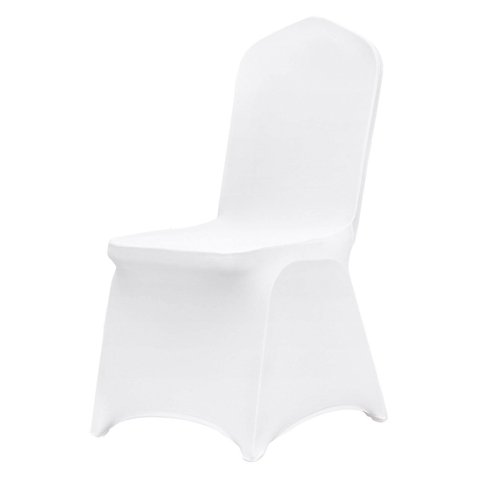 Housses de chaise pliante extensibles en Spandex, universelles et ajustées, amovibles et lavables, pour mariage, vacances, banquet, fête, célébration, salle à manger (50 pièces blanches)