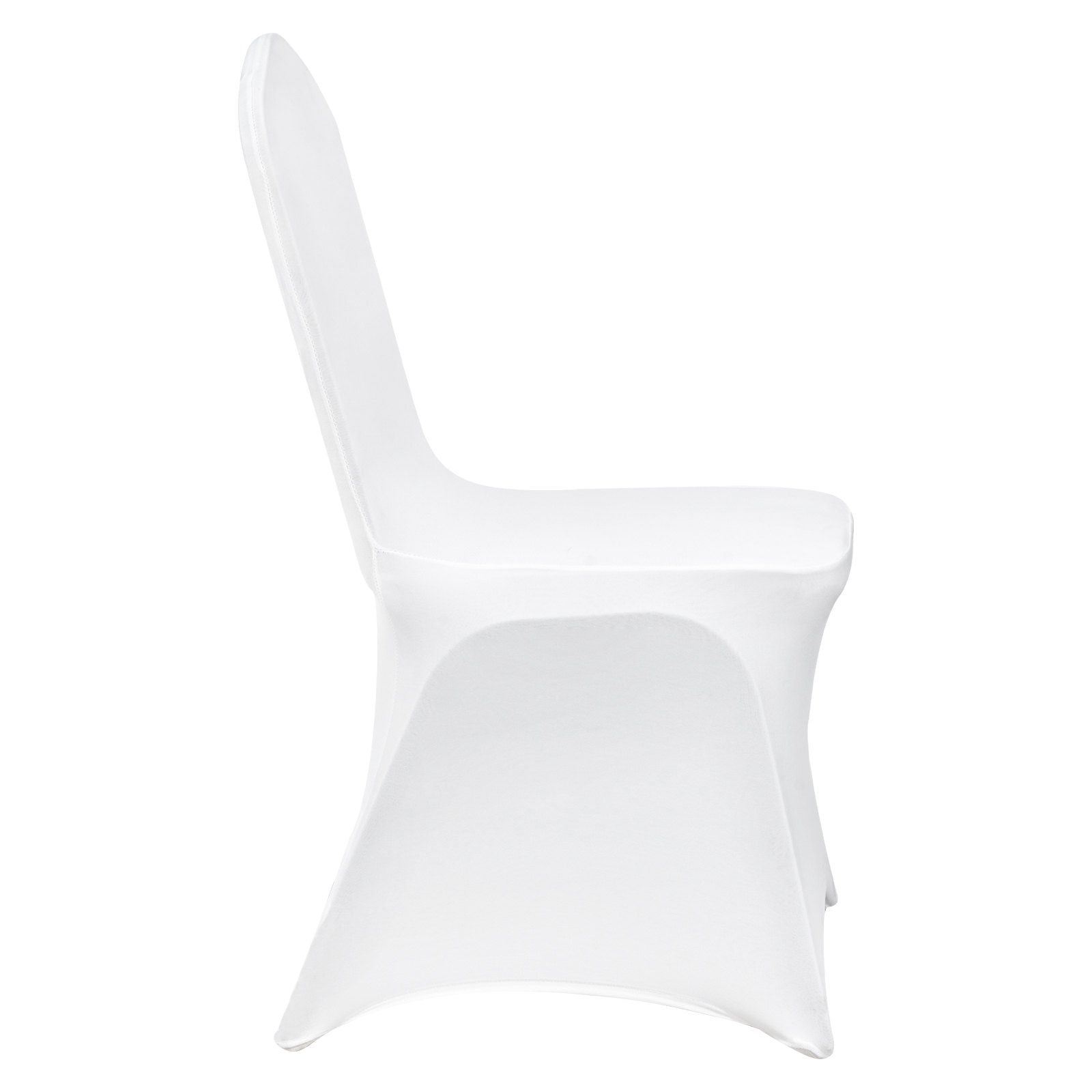 Housses de chaise pliante extensibles en Spandex, universelles et ajustées, amovibles et lavables, pour mariage, vacances, banquet, fête, célébration, salle à manger (50 pièces blanches)