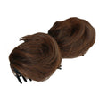 1 paire de pinces à cheveux lisses pour double queue de cheval, extensions épaisses de cheveux, marron clair