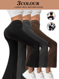 3 Stück Po-Lifting Yoga-Hosen mit Schlag – Hohe Taille, Ultra Stretch, Naked Feel Leggings für Damen