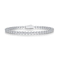 Ciel Étoilé - Parure de bijoux bracelet et jonc tendance avec moissanite, argent sterling S925 et diamants plaqués platine