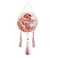 Red Dragon Handmade Hanfu Umhängetasche Chinesischer Stil Zwölf Chinesische Tierkreiszeichen Bestickte Tasche Mini Handytasche