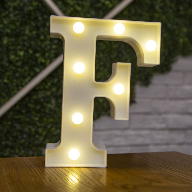 Lettres Lumineuses LED Alphabet Numéro Décoration Lampe à Pile Veilleuse pour la Maison Mariage Anniversaire Fête de Noël