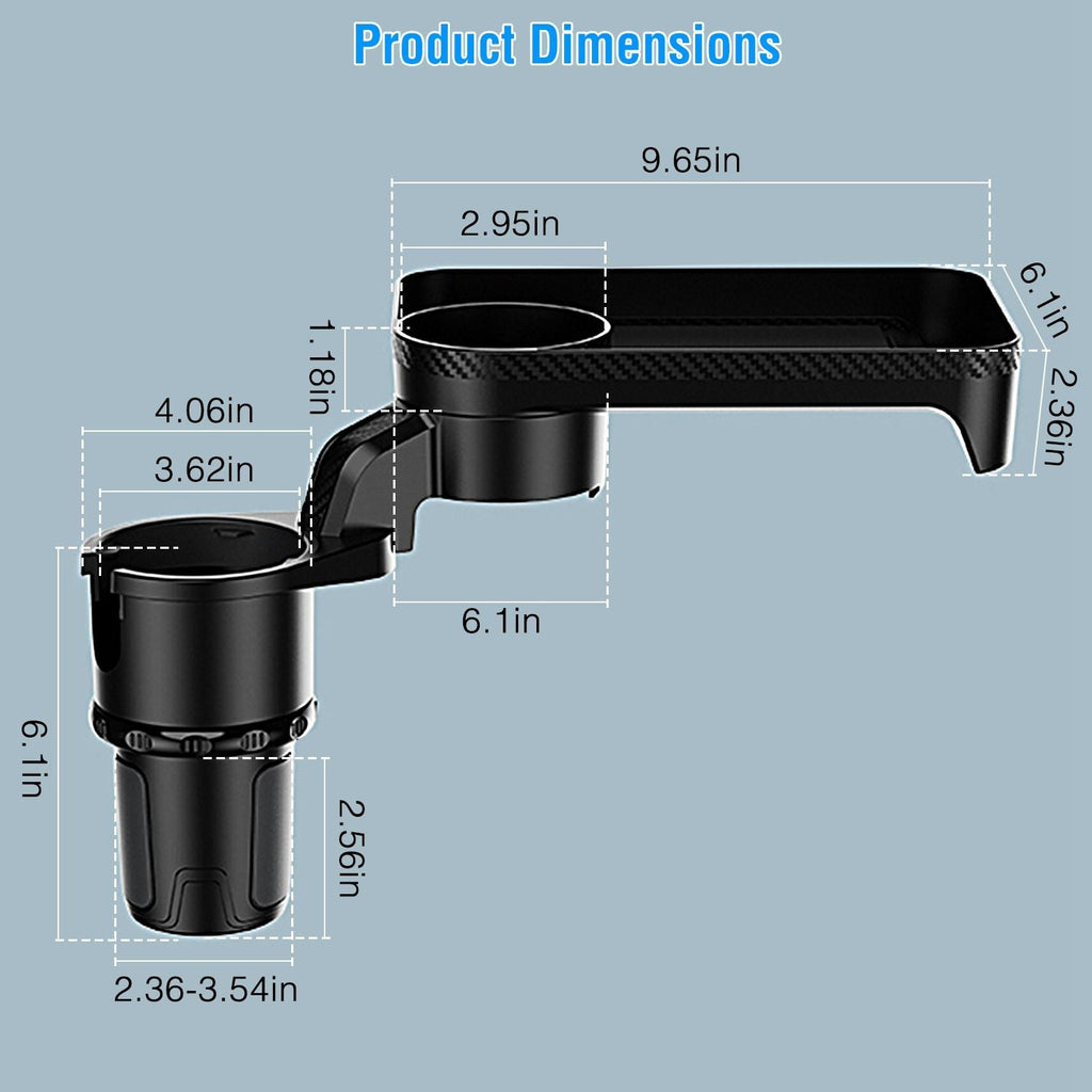 Auto-Becherhalterablage 360° drehbarer Flaschenhalter-Adapter für Autos