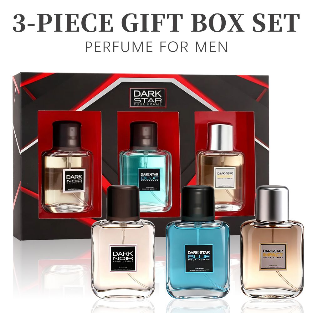 3-teiliges Set Parfüm Herren Eau De Toilette Spray Köln - Holzig & Würzig Maskuliner Duft - Mit Cranberry, italienischer Zitrone und Grapefruit, Salbei und Absinth mit Zitrusfrüchten