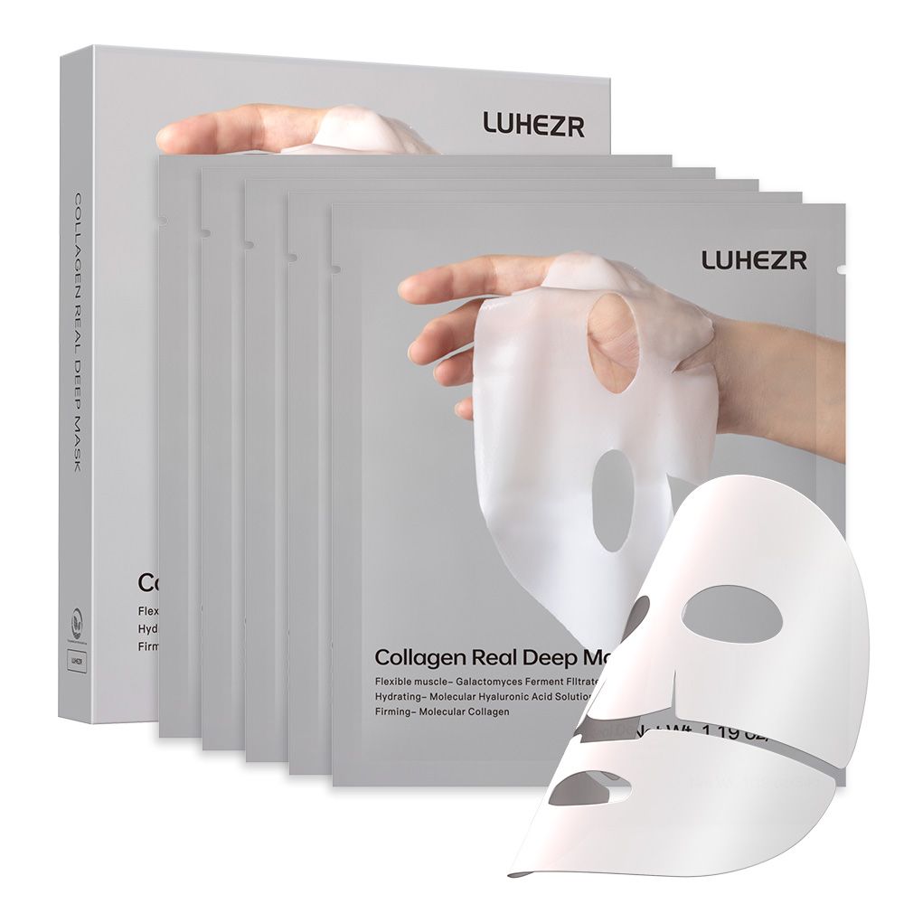 5 BLÄTTER/BOX Kollagen Real Deep Gesichtsmasken Hautpflege Gesichtsmasken für Frauen Hautpflege Feuchtigkeit & Elastizität