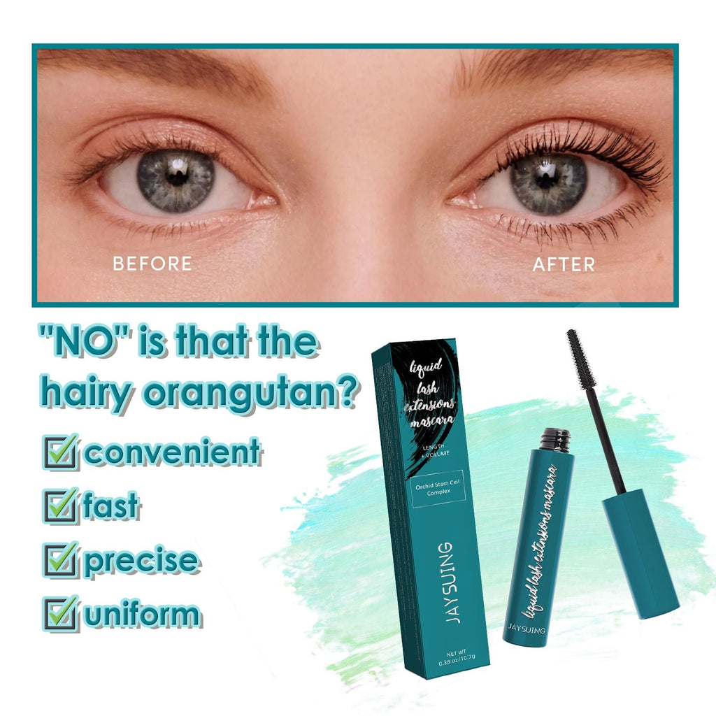 Jaysuing Wimperntusche, lang, dünn, dick, Wimpern schwungvoll, das Make-up hält natürlich, ohne zu verschmieren, schwarze Wimperntusche