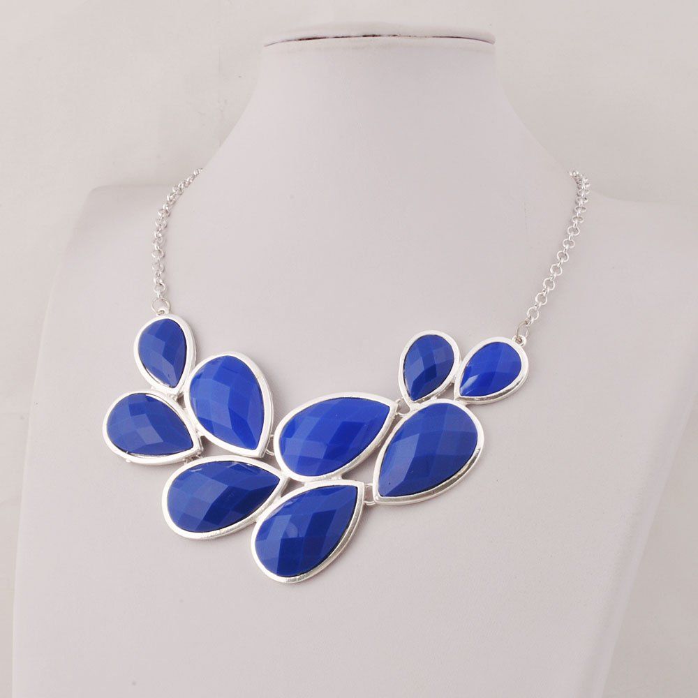 Jane Stone Modeaussage Collier Halskette Vintage Durchbrochenes Lätzchen Kostüm Schmuck