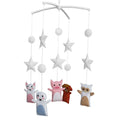 Mobile musical de berceau fait main en forme de cochon mignon pour bébé, décoration de chambre d'enfant.