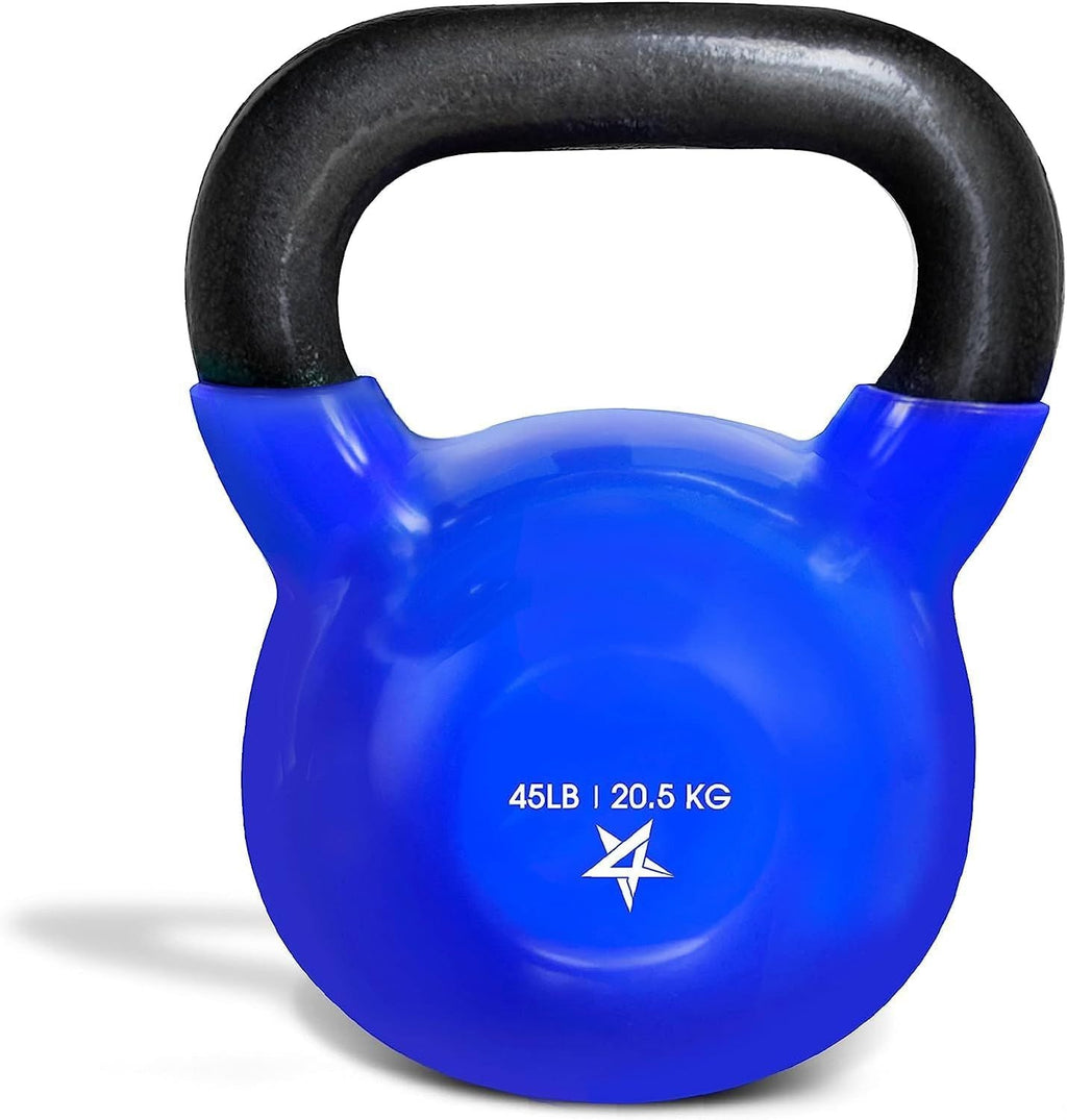Kettlebell, 5-100 LB Vinylbeschichtete Gusseisen Kettlebells für Krafttraining, Home Gym Übungen, Fitness, Ganzkörpertraining, Liegestütze und Griffkraft