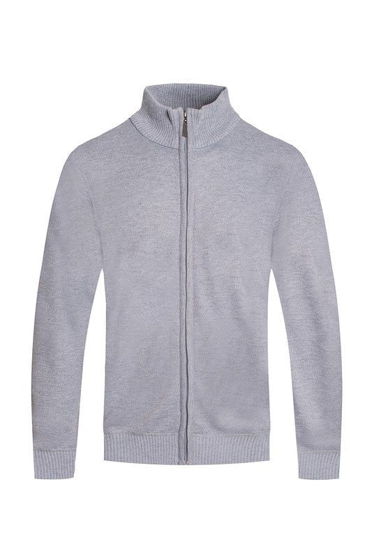 Weiv Pull zippé homme en maille unie