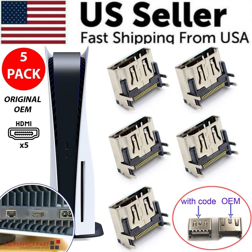 5er-Pack OEM HDMI-Anschlussbuchsen-Ersatz für Sony PlayStation 5 PS5 USA