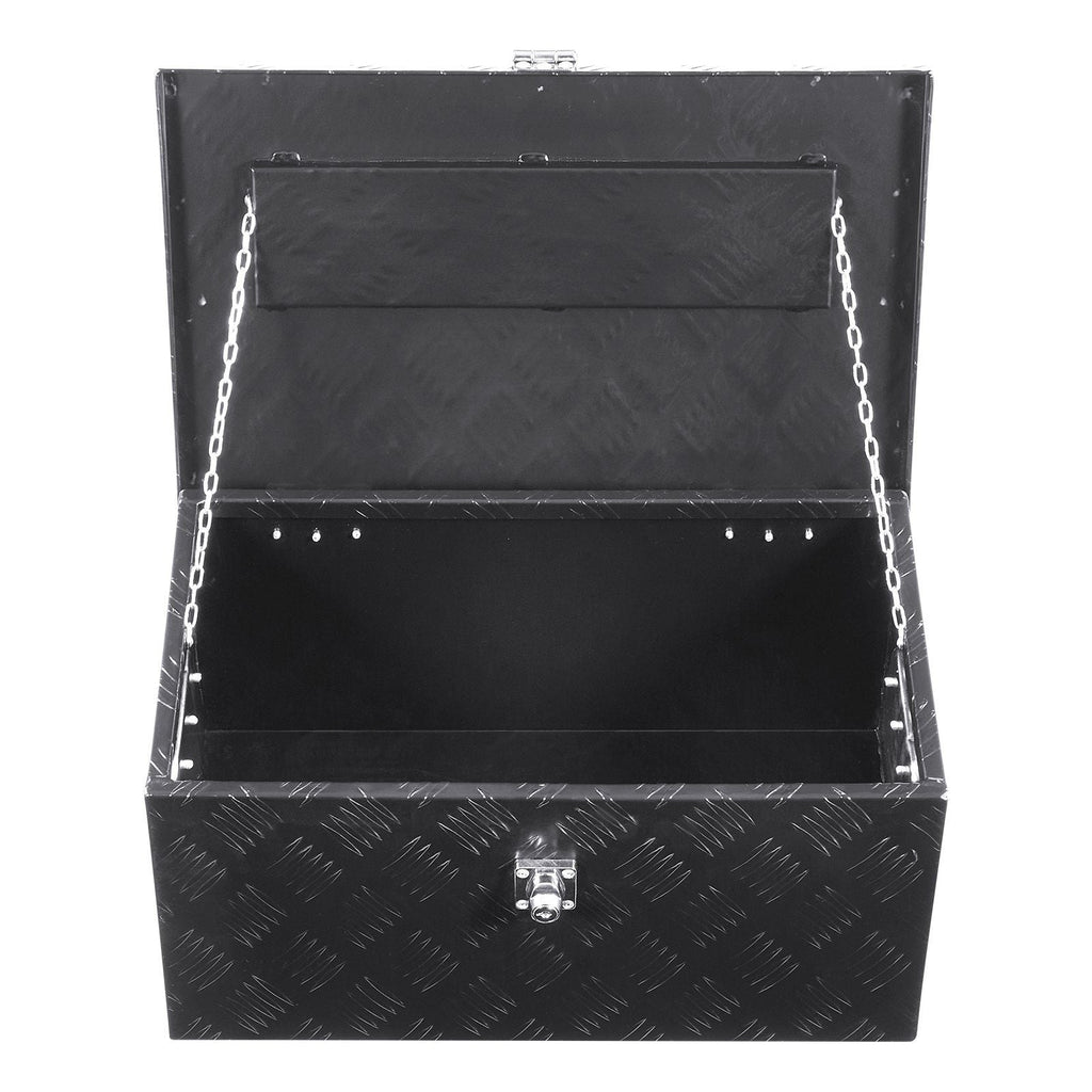 20"x12"x9.5" Heavy Duty Aluminium LKW-Ladeflächen-Werkzeugkasten für Pickup Wohnmobil Schwarz
