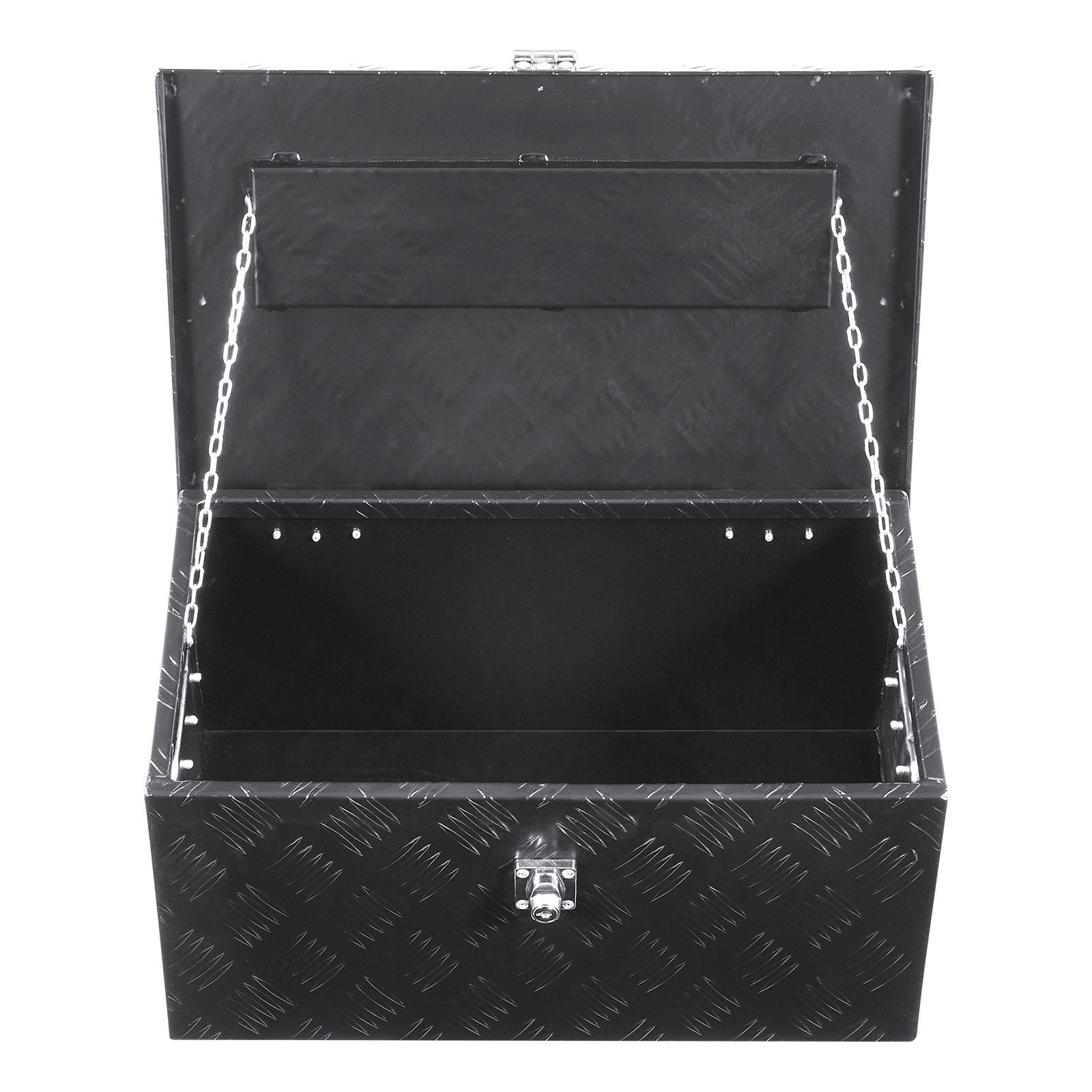 20"x12"x9.5" Heavy Duty Aluminium LKW-Ladeflächen-Werkzeugkasten für Pickup Wohnmobil Schwarz