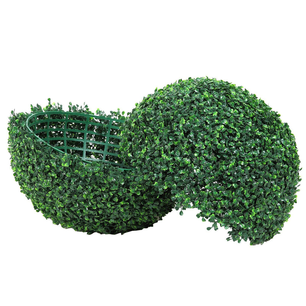 VEVOR Künstliche Buchsbaum-Bäumchen, 40,6 cm hoch (2 Stück), kugelförmige Kunstpflanzen, ganzjährig grüne Kunstpflanzen, dekorative Kugeln für Garten, Balkon, Hochzeit und Heimdekoration