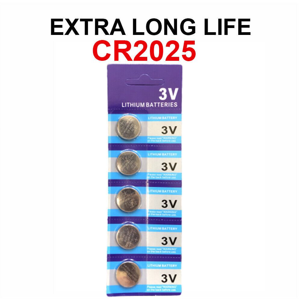 5 x Frische CR 2025 CR2025 ECR2025 BR2025 LITHIUM KNOPFZELLE Batterie Haltbar bis 2029 NEU