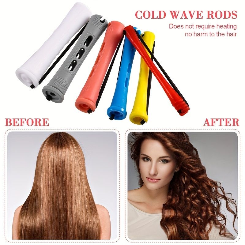 10er-Pack professionelle Dauerwellenwickler mit Kamm und Gummibändern – kurze Lockenwickler für perfektes Haarstyling und Frisieren