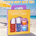 4-teiliges Reise-Set mit duftendem Körper- & Haar-Spray & Creme – 4 langanhaltende Düfte für Männer & Frauen – Perfekt für Dating, Alltag, Partys – Ultimative Geschenkbox
