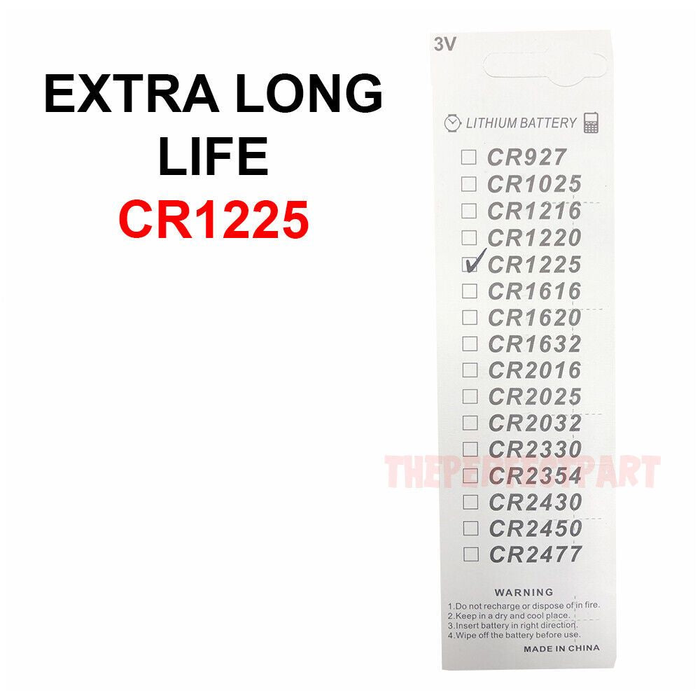 5 St. Neue Lithiumbatterie 3V CR1225/CR 1225 Knopfzelle für Uhren EXTRA LANGE LEBENSDAUER