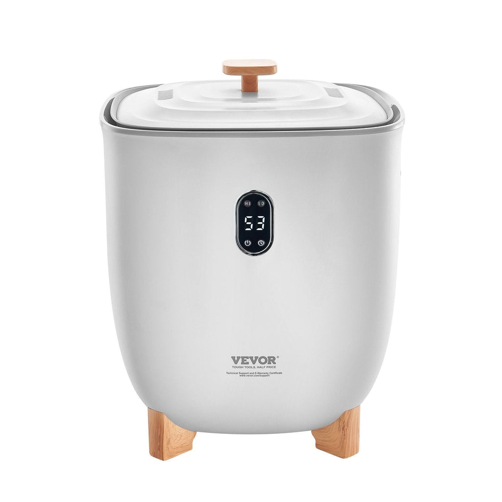 VEVOR Handtuchwärmer-Eimer, 25L beheizter Handtuchwärmer mit LED-Anzeige, Große Deckenwärmer für Badezimmer, 20/40/60/90 Min. Timer und Temperatureinstellung, für SPA, Zuhause, Arbeitsplatte, Boden, Grau