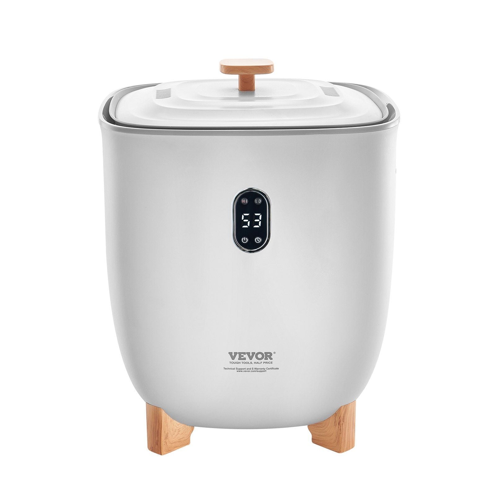 VEVOR Handtuchwärmer-Eimer, 25L beheizter Handtuchwärmer mit LED-Anzeige, Große Deckenwärmer für Badezimmer, 20/40/60/90 Min. Timer und Temperatureinstellung, für SPA, Zuhause, Arbeitsplatte, Boden, Grau