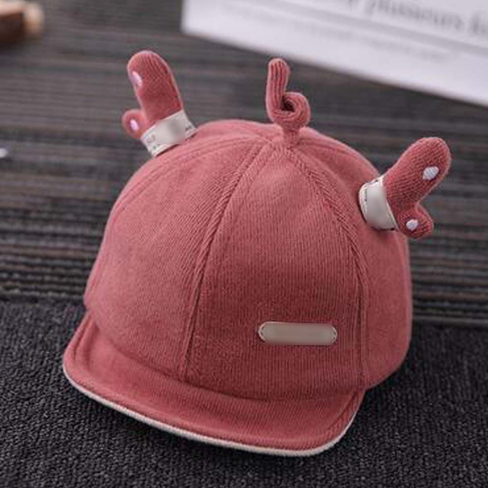 Rot Baby Herbst Winter Hut Niedliche Hirschhorn Mütze Jungen Mädchen Baby Baseballmütze Cord Sonnenhut, 4-20 Monate