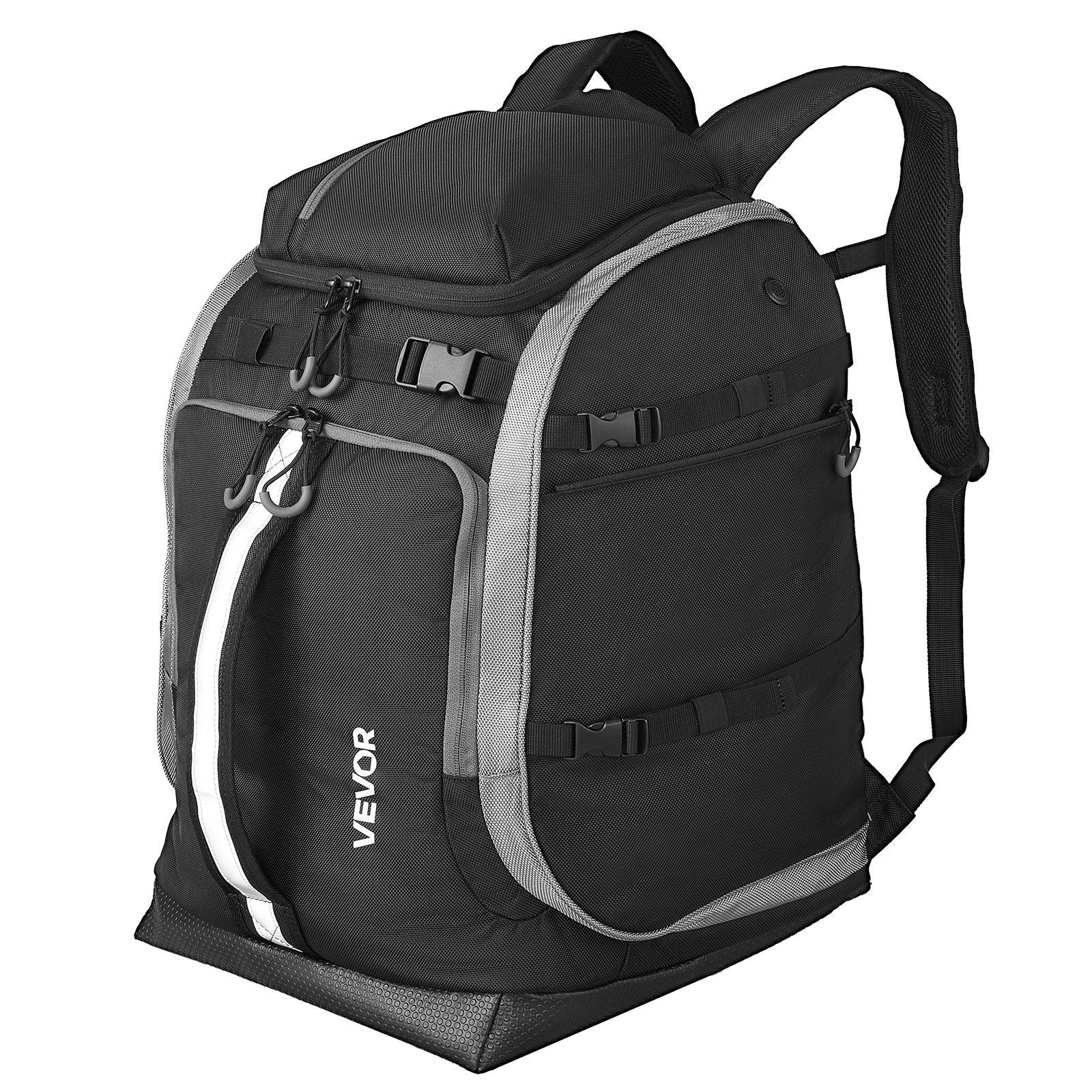 Ski Boot Bag Snowboard Boots Travel Backpack 55L Waterproof Oxford Black
