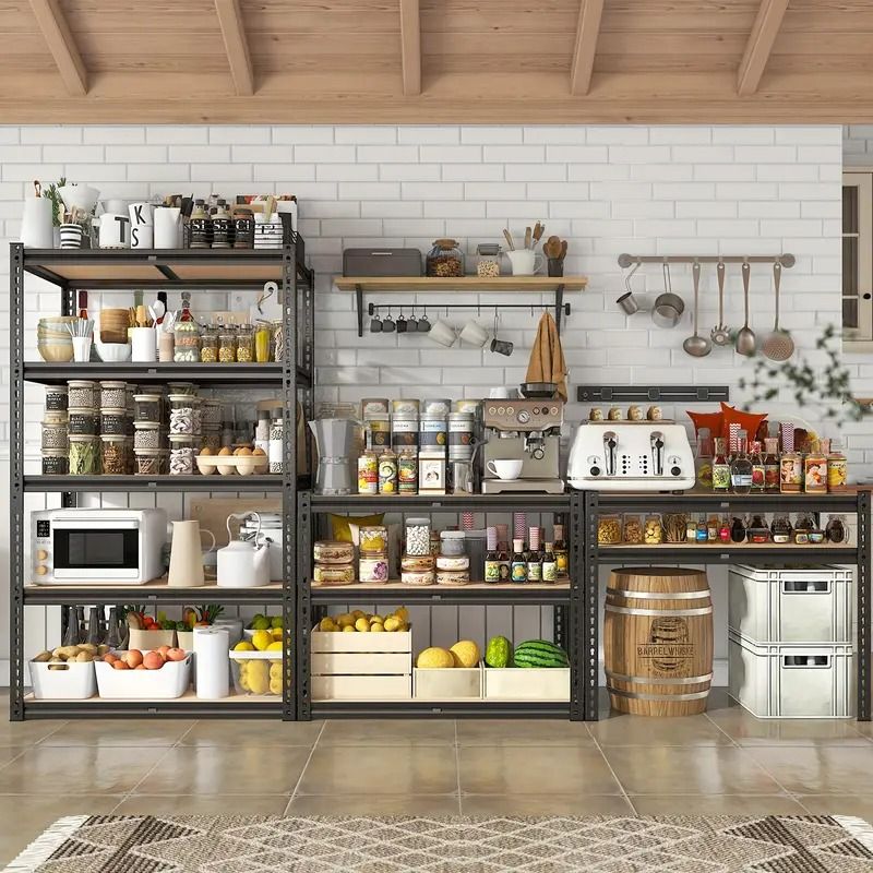 5-stöckiges Metallregal für die Garage, verstellbares Lagerregal 90 cm B x 183 cm H x 40 cm T, Mehrzweck-Organizer für Garage, Keller, Hauswirtschaftsraum und Lagerräume