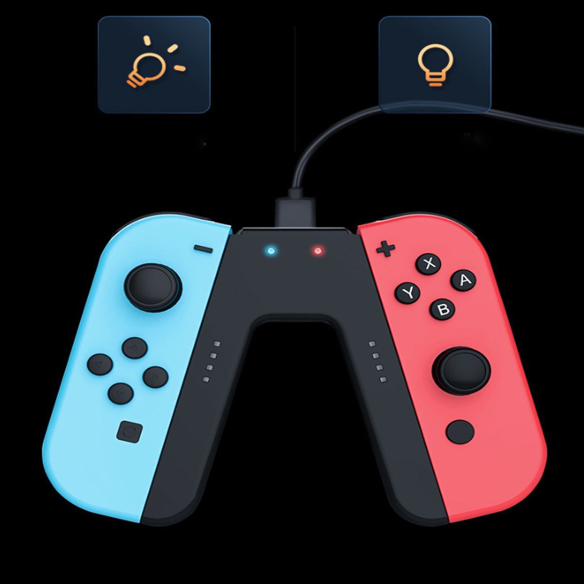 Roter und blauer Switch-Game-Controller