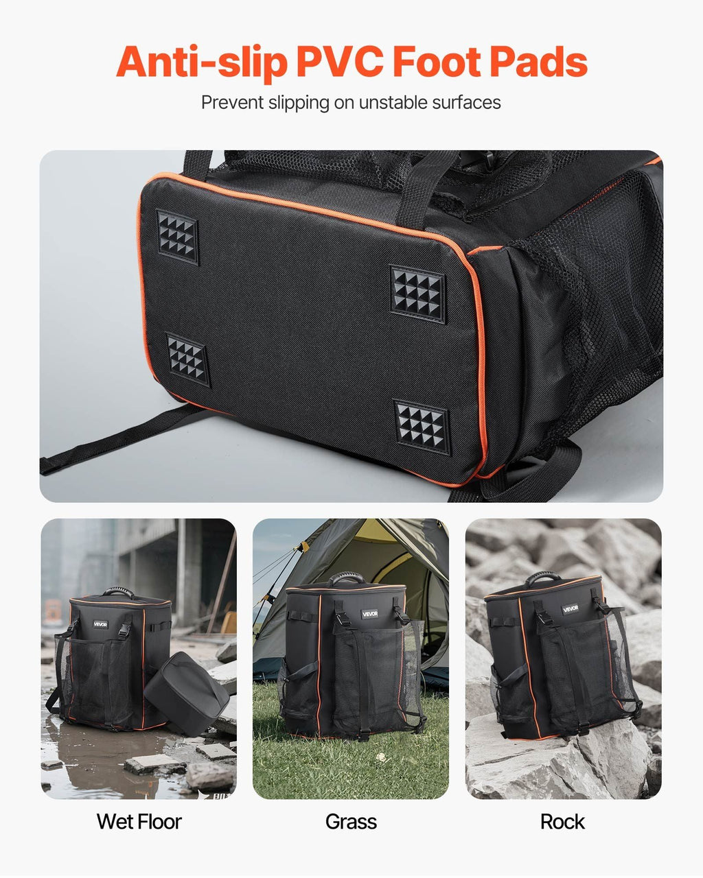 Sac à dos de soudage 35,6 L en polyester 600D pour outils et casque