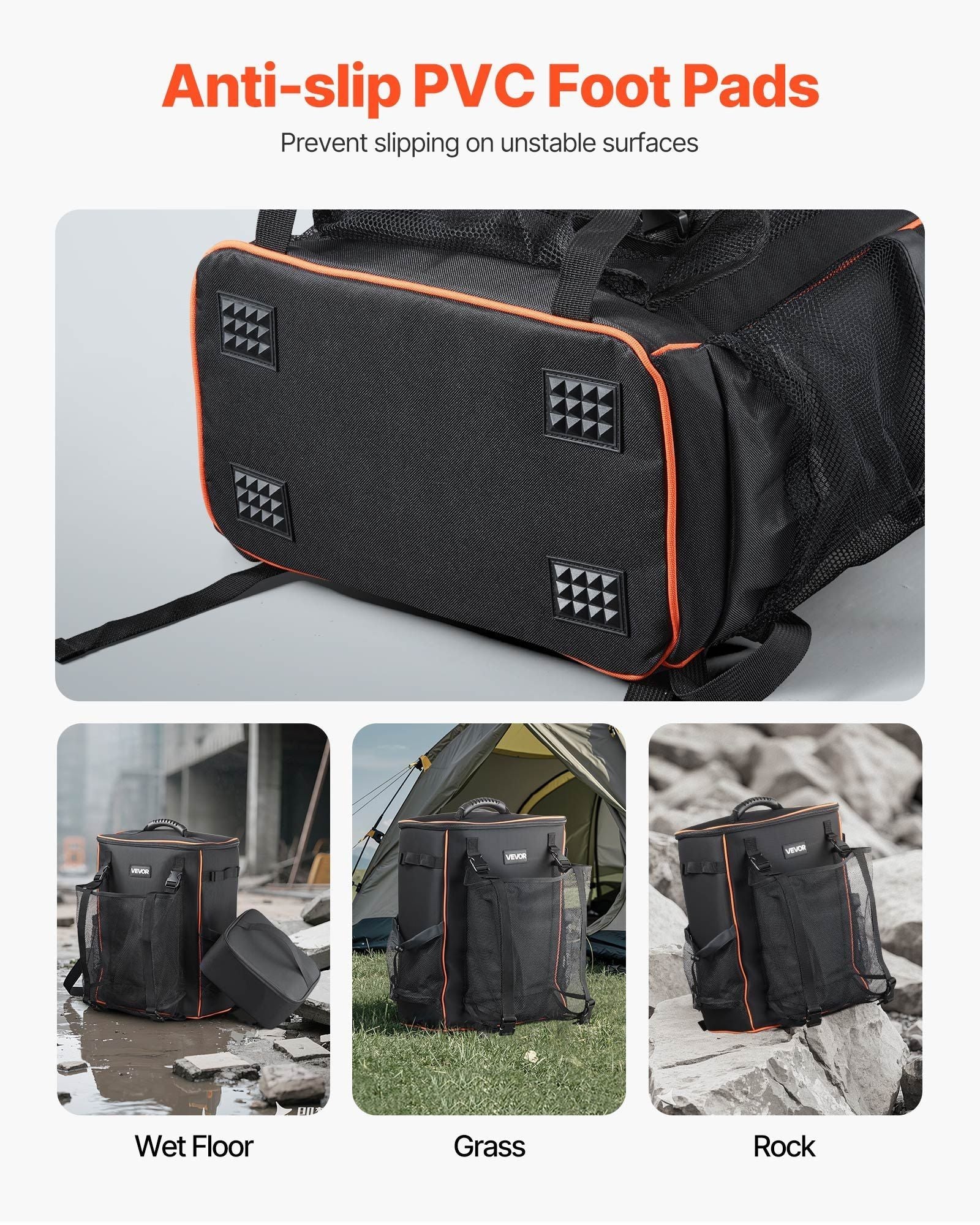 Sac à dos de soudage 35,6 L en polyester 600D pour outils et casque