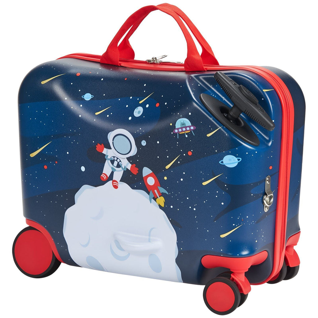 Ride-on Luggage 18-inch Lightweight Kids Scooter Suitcase with Wheels