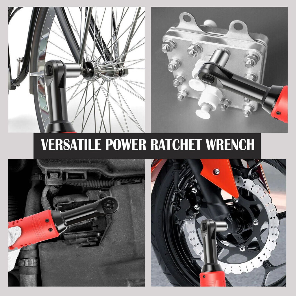 Jeu de clé à cliquet électrique sans fil 3/8", kit d'outils à cliquet 12V avec 2 batteries 2000mAh et chargeur, clé à chocs sans fil 61 Nm avec vitesses infiniment variables
