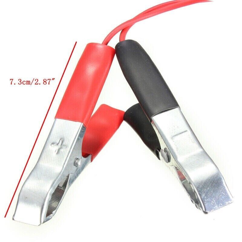 2 pinces crocodiles pour batterie de voiture, adaptateur de prise allume-cigare 12V