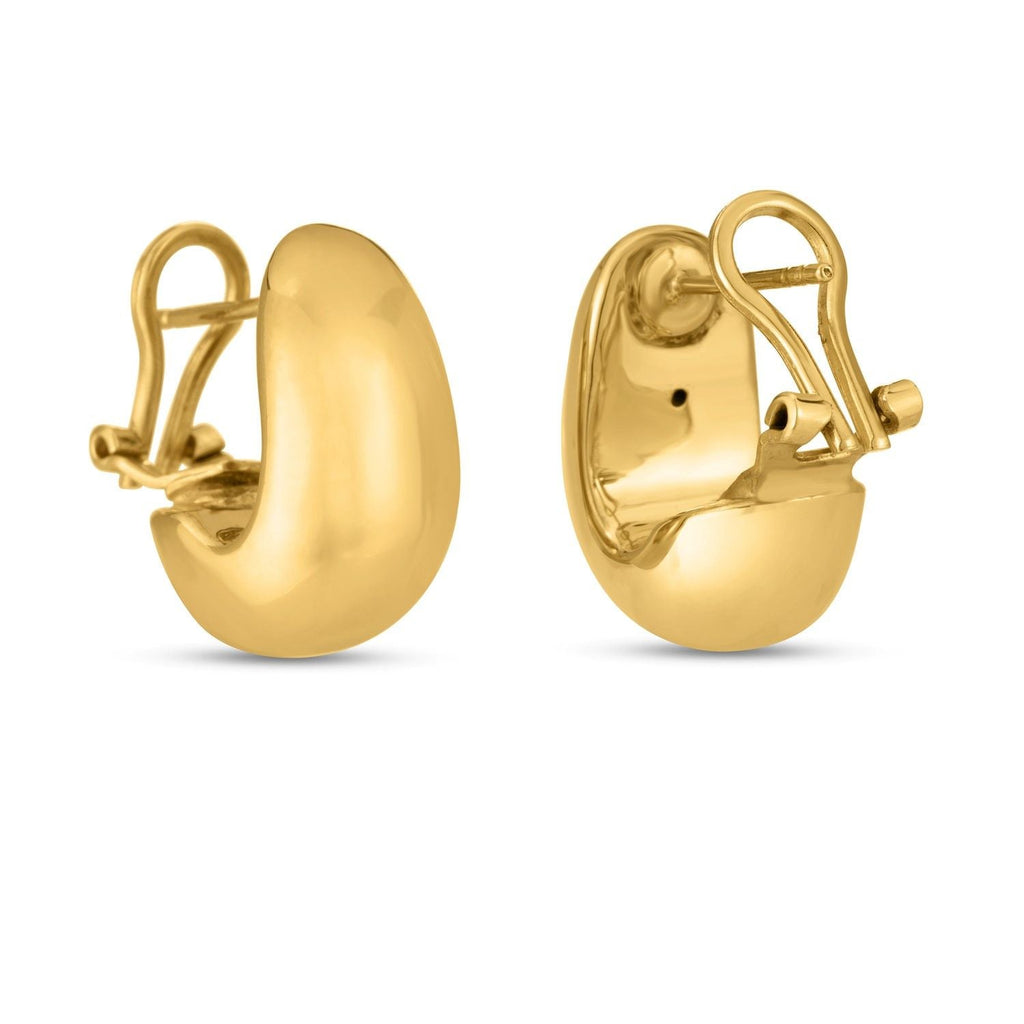 14K Gelbgold Fantasie Omega Creolen
