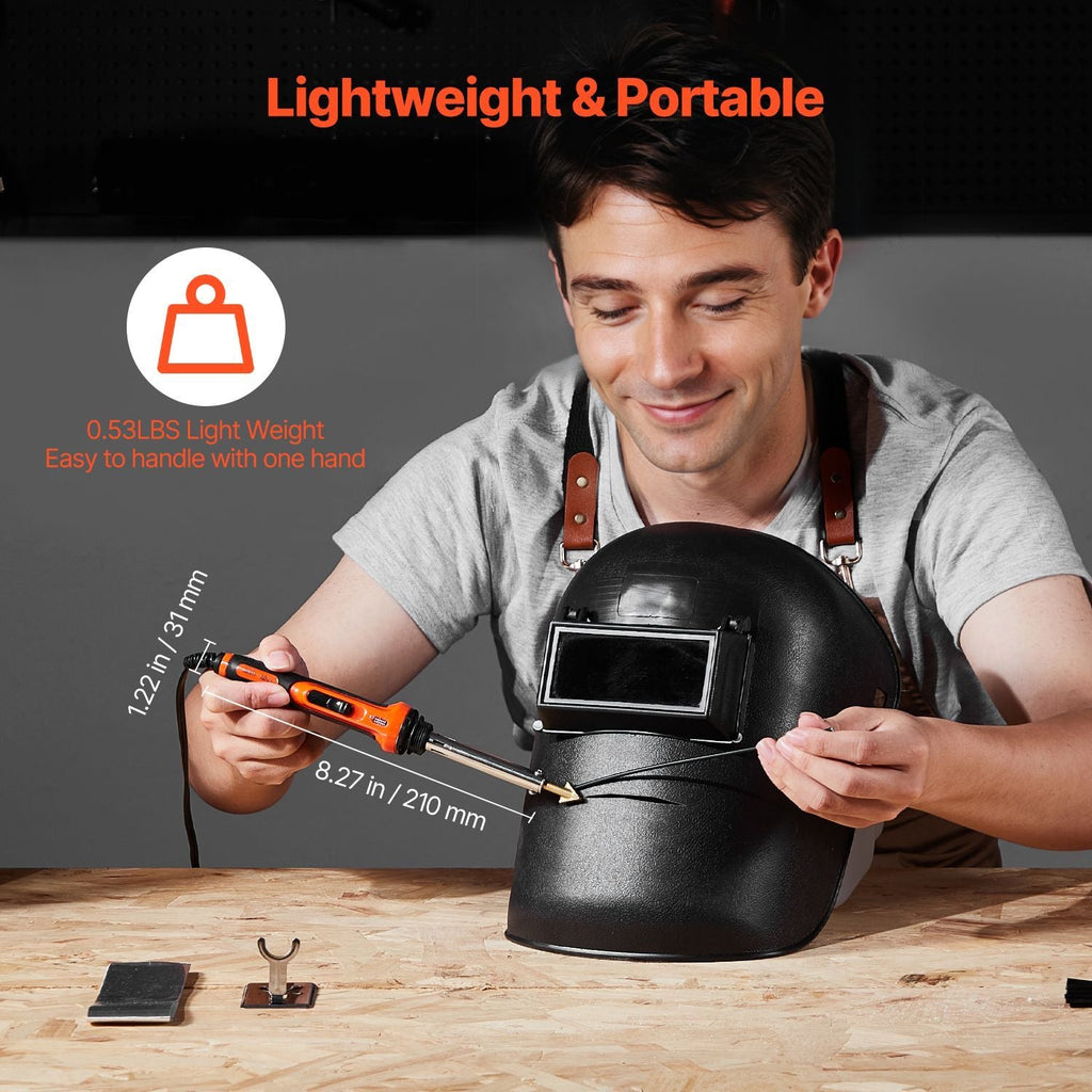 Kunststoffschweißgerät-Set, 60W/100W Dual-Power Kunststoffschweißlötkolben mit 3 Schweißspitzen und 20 Schweißstäben, professionelles Kunststoffreparatur-Schweißwerkzeug für Autobumper, Kajaks, Spielzeug, Elektronik
