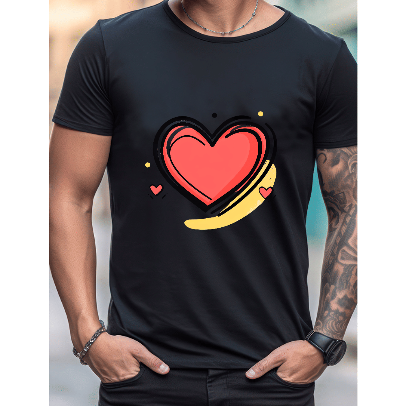 Stilvoll feiern mit diesem 100 % Baumwoll-Herren-T-Shirt zum Valentinstag