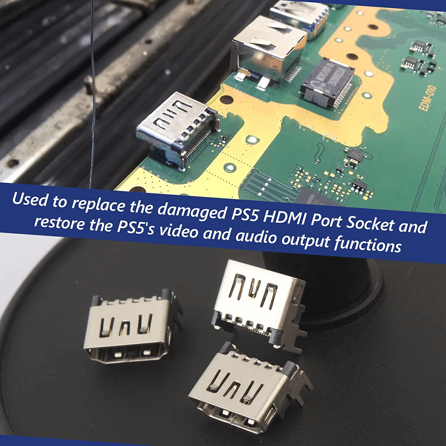 5er-Pack OEM HDMI-Anschlussbuchsen-Ersatz für Sony PlayStation 5 PS5 USA