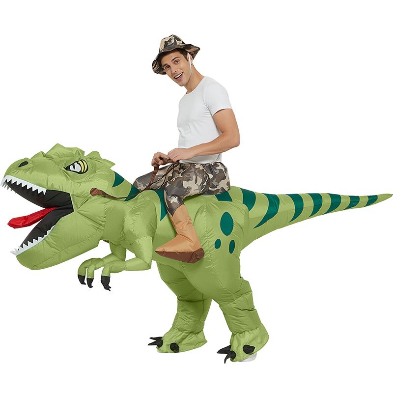Neue heiße lustige aufblasbare Reit-Dinosaurier-Kostüm für Kinder und Erwachsene Cosplay-Kostüm Kinder Faschingskostüm Halloween Feiertags-Mottoparty