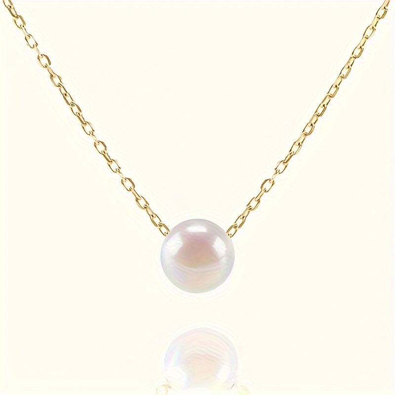 Lxalry Collier Bohème Minimaliste avec Pendentif Perle d'Eau Douce, Chaîne Délicate Plaqué Or 18 carats, Parfait pour les Accessoires de Mode Féminins, Cadeau Idéal pour les Anniversaires et les Occasions Spéciales