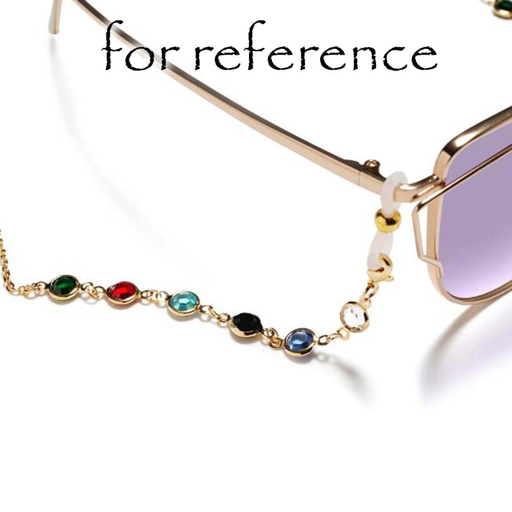 2 pièces chaîne de lunettes en métal or argent Vintage perles colorées chaîne de lunettes de lecture collier cordon de lunettes de soleil polyvalent