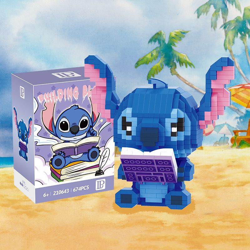 Lustige Disney Lilo und Stitch Mini-Bausteine Bestseller Stitch Mini-Bausteine DIY Gitarre Buchspielzeug Geschenke für Kinder